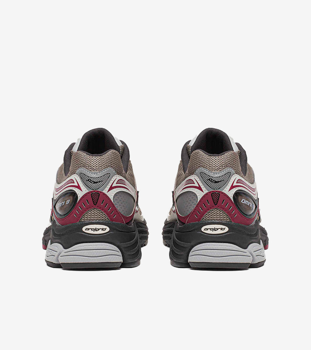 Saucony ProGrid Omni 9 Tomorrow, Meet Yesterday Pack Tan Maroon